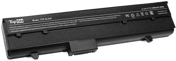 Аккумулятор для ноутбука Dell TopOn TOP-DL640 для моделей Inspiron 630m, 640m, E1405, XPS M140 11.1V 4400mAh 49Wh. PN: C9551, DH074