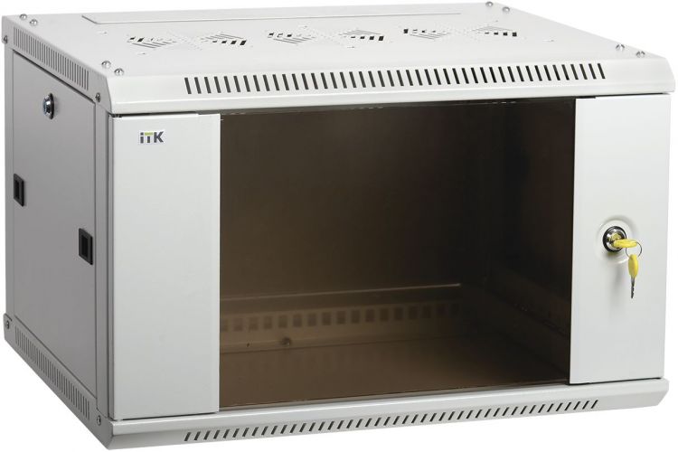 Шкаф ITK LWR3-15U66-GF LINEA W 15U 600x600 мм дверь стекло, RAL7035