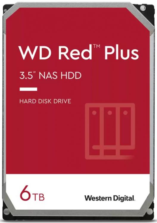 Жесткий диск 6TB SATA 6Gb/s Western Digital WD60EFZX WD Red Plus 3.5 5640rpm 128MB