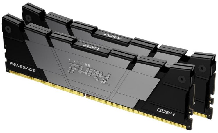 Модули памяти DDR4 3000MHz и более Модуль памяти DDR4 64GB (2*32GB) Kingston FURY KF432C16RB2K2/64 Renegade Black XMP 3200MHz CL16 2RX8 1.35V 288-pin 16Gbit