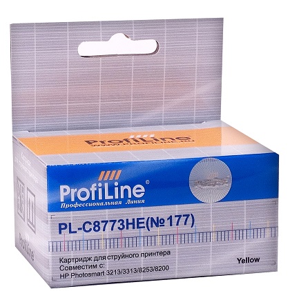 Картридж ProfiLine PL-C8773HE-Y №177 для принтеров HP 8253 Yellow водн ProfiLine