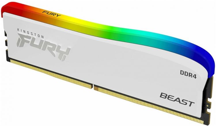   Xcom-Shop Модуль памяти DDR4 16GB Kingston FURY KF432C16BWA/16 Beast White RGB SE 3200MHz CL16 1.35V