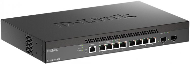 Коммутатор D-link DXS-1210-10TS 8x10GBase-T, 2x10GBase-X SFP+, Smart L2+