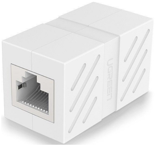  Адаптер-удлинитель UGREEN NW114 20311_ для сетевого кабеля, RJ-45 Network Keystone Jack In-Line Coupler Female to Female, белый