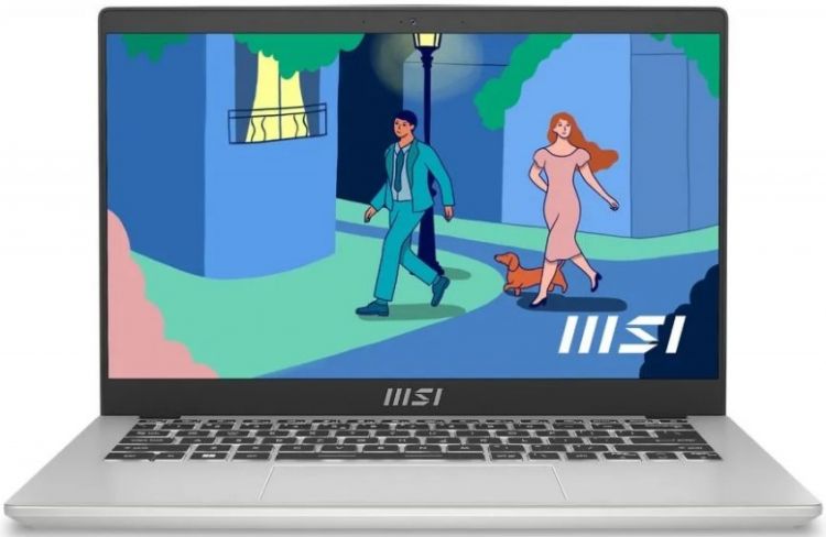 Ноутбук MSI Modern 14 C12MO 9S7-14J111-689 i5-1235U/16GB/512GB SSD/14 FHD/Iris Xe graphics/WiFi/BT/Win11Pro/серебристый