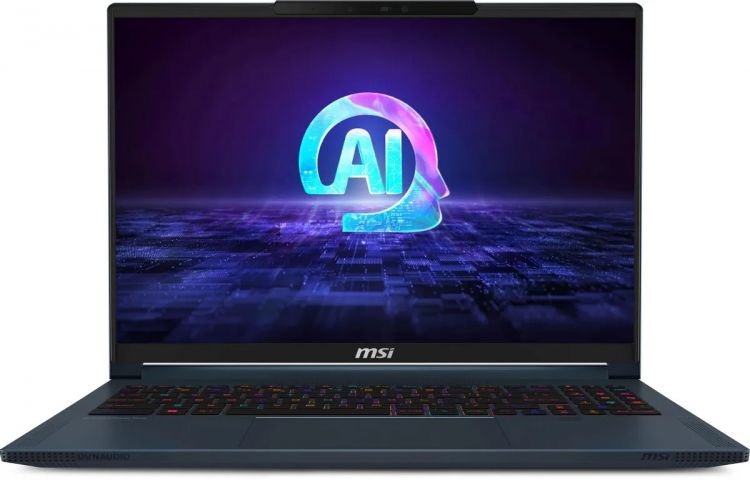 Ноутбук MSI Stealth 16 AI Studio A1VHG-061RU 9S7-15F312-061 Ultra 9 185H/32GB/2TB SSD/GeForce RTX 4080 12GB/16 UHD+ IPS/WiFi/BT/cam/Win11Home/dk.blue