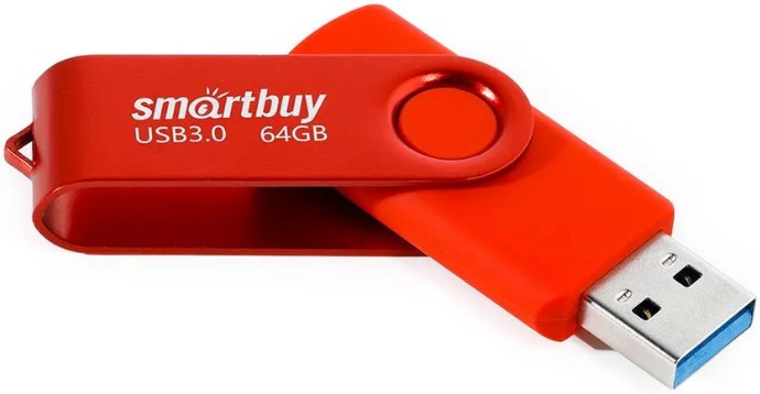 Накопитель USB 3.0 64GB SmartBuy SB064GB3TWR Twist красный