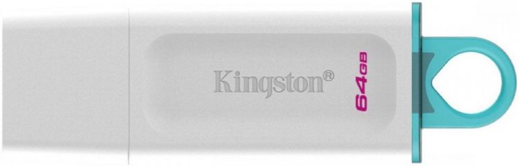 Накопитель USB 3.2 64GB Kingston KC-U2G64-5R DataTraveler Exodia, белый/бирюзовый