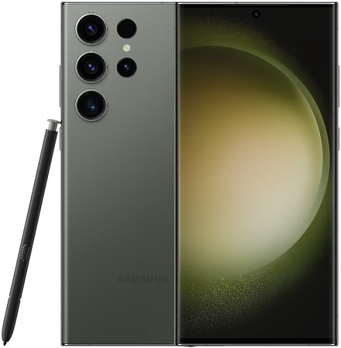 Смартфон Samsung Galaxy S23 Ultra 5G 12/256GB SM-S918BZGCMEA зеленый 2Sim/6.8/1440x3088/Android/13/200Mpix/WiFi/NFC/GPS/TouchScreen/Protect
