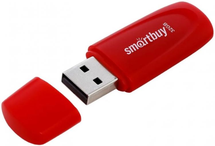 Накопитель USB 2.0 32GB SmartBuy SB032GB2SCR Scout красный