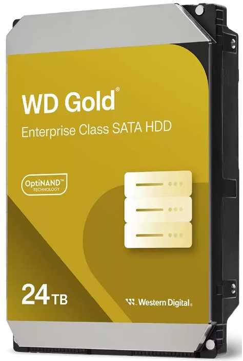 HDD 3.5 SATA for NAS Жесткий диск 24TB SATA 6Gb/s Western Digital WD241KRYZ 3.5 Gold, 298MB, 7200 rpm