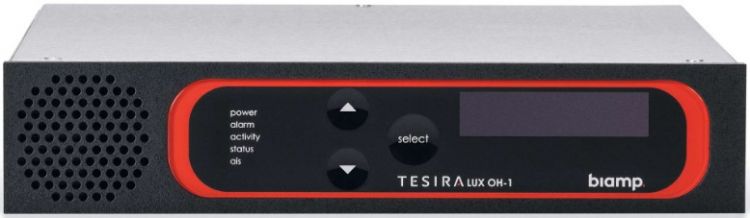 Видеопроцессор BIAMP TesiraLUX OH-1 912.0427.900/911.0427.900 AVB/TSN декодер: 1хHDMI 2.0; 4K60 с 4:4:4. обработка 8 каналов PCM аудио. lip sync; 2 MI