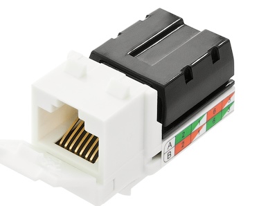  Модуль NIKOMAX NMC-KJUD2-NT-WT вставка, типа KeyStone, Кат.5e, RJ45/8P8C, самозажимной, T568A/B, неэкранированный, белый