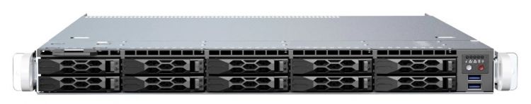 Корпус серверный 1U Supermicro CSE-LB16AC2-R504W 12.3x13.4, 10x2.5 hot-swap SAS3/SATA, 2*FH slots, LP slot, 2*USB 3.0, 500W