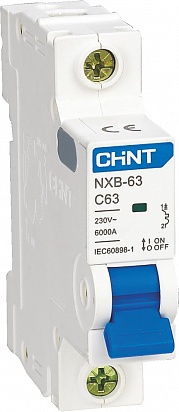 Автоматический выключатель модульный CHINT 179633 1P, тип характеристики D, 25A, 6kA, NB1-63 (R)