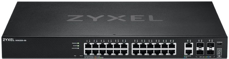 Коммутатор ZYXEL NebulaFlex Pro XGS2220-30 rack 19, 24xRJ-45: 1G, 2xRJ-45: 1/2.5/5/10G, 4xSFP+