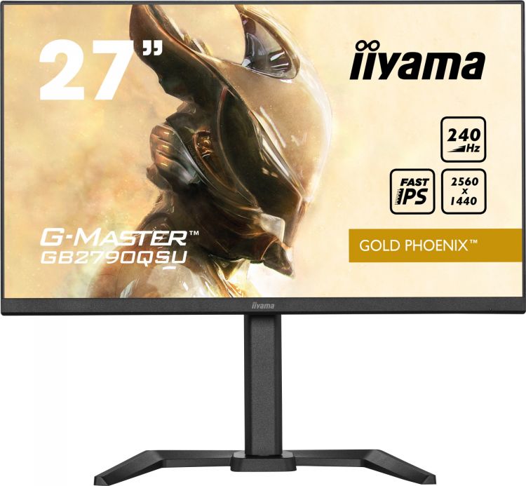   Xcom-Shop Монитор 27 Iiyama GB2790QSU-B5 2560x1440, 1 мс, 400 кд/м2, 8bit, IPS, 240Hz, HDMI, DisplayPort, 2xUSB3.0, 2x2W, HAS, Pivot, VESA