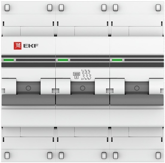 Автоматический выключатель EKF mcb47100-3-80D-pro модульный 3п D 80А 10кА ВА 47-100 PROxima