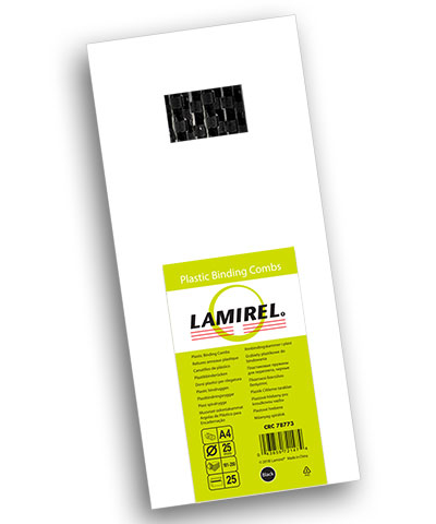 Пружина Fellowes LA-78773 пластиковая Lamirel, 25 мм, черный, 25шт