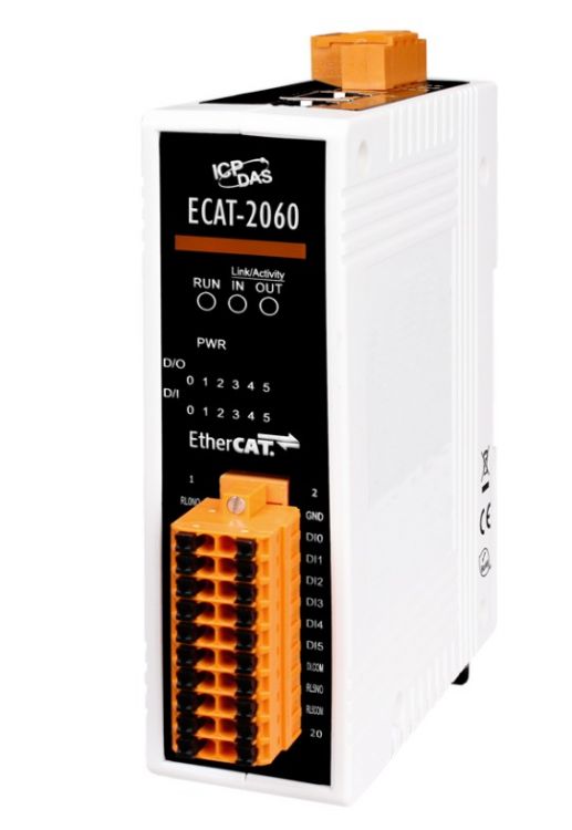 Модуль ICP DAS ECAT-2060 EtherCAT Slave I/O Module with Isolated 6-ch DI and 6-ch Relay DO (RoHS)