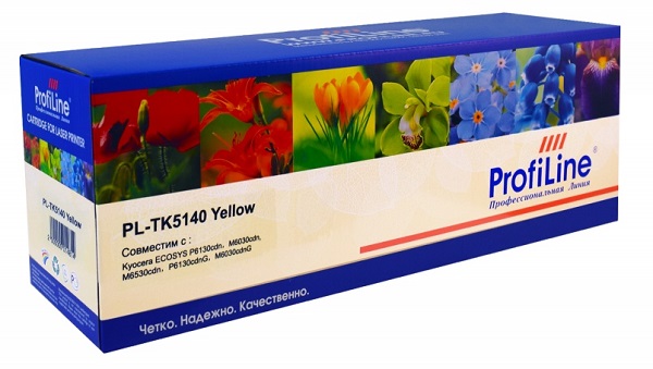 Тонер-картридж ProfiLine PL-TK-5140Y для Kyocera ECOSYS M6030/M6530/P6130/M6030cdn/M6530cdn/P6130cdn с бункером отработанного тонера yell