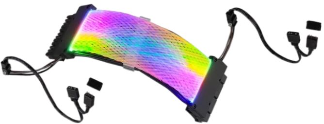 Кабель удлинительный GELID CA-RGB-24P-01 Astra ARGB ATX 24-pin PCI-E, 20см, ARGB подсветка