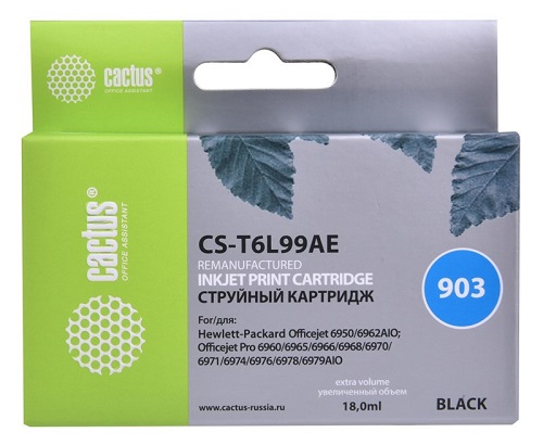 Картридж Cactus CS-T6L99AE черный (18мл) для HP OJP 6950/6960/6970