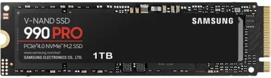 Накопитель SSD M.2 2280 Samsung MZ-V9P1T0BW 990 PRO 1TB PCIe Gen 4.0 x4 NVMe 2.0 V-NAND 3-bit MLC 7450/6900MB/s IOPS 1200K/1550K MTBF 1.5M