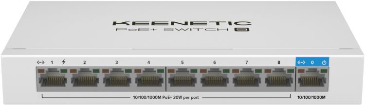 Коммутатор Keenetic KN-4710 9-портовый гигабитный с 8 портами PoE+ и бюджетом мощности 120 Вт