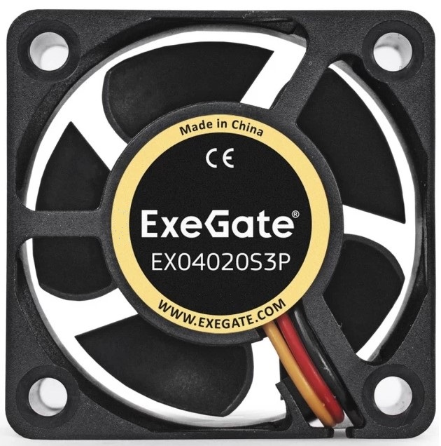 Вентилятор для корпуса Exegate EX04020S3P-24 EX297067RUS 40x40x20 mm, 7000rpm, 10.6CFM, 39dBa, 3-pin