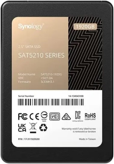 Накопитель SSD 2.5'' Synology SAT5210-1920G SAT5200 1.92TB SATA 6Gb/s 530/500MB/s IOPS 98K/60K 4800 TBW