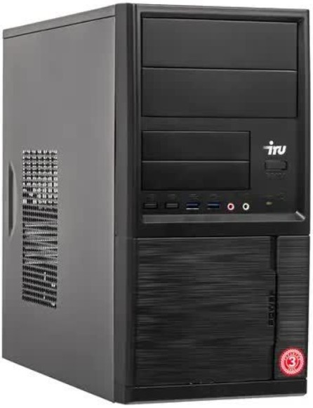 Компьютер iRu Corp 312 MT 2018527 G5400/8GB/256GB SSD/UHD graphics 610/GbitEth/400W/noOS/черный