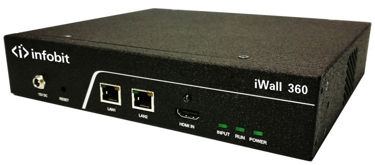 Контроллер видеостен Infobit iWall 360 1 вход 4K HDMI, 4 выхода 1080р, вращение на 360 градусов, поддержка каскадирования