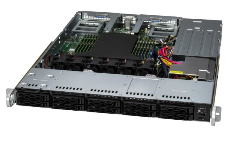 Сервер Supermicro AS -1115CS-TNR CloudDC A+ Server 1U 1115CS-TNR 1*Genoa 9334/2*64GB/D3 S4520 480GB SATA/2*10GbE 2*10GbSFP+/2nd config