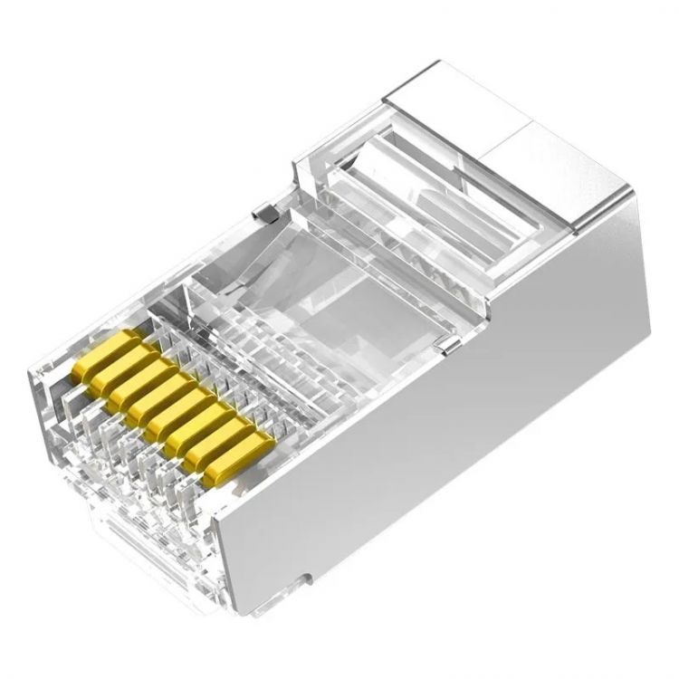 Коннектор UGREEN NW111 Cat6 FTP RJ45 Modular Plugs 100шт, цвет: прозрачный