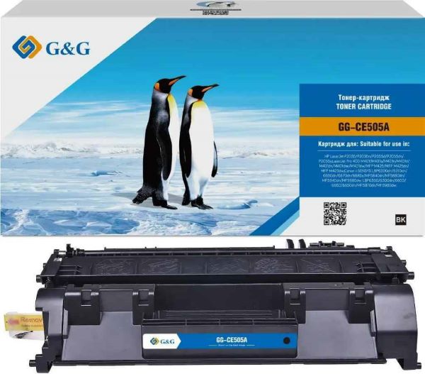 Картридж лазерный G&G GG-CE505A UNIVERSAL черный (2300стр.) для HP P2035/2035n/2055d/dn/x;Canon LBP6