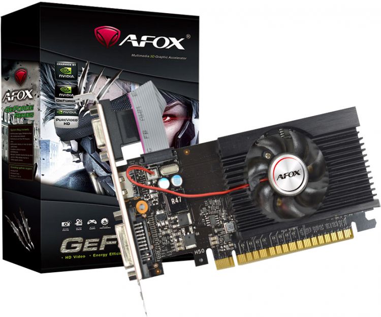 Видеокарты PCI-E Afox Видеокарта PCI-E Afox Geforce GT710 AF710-2048D3L5-V3 2GB DDR3 64bit 28nm 954/1600MHz D-Sub/DVI-I/HDMI RTL