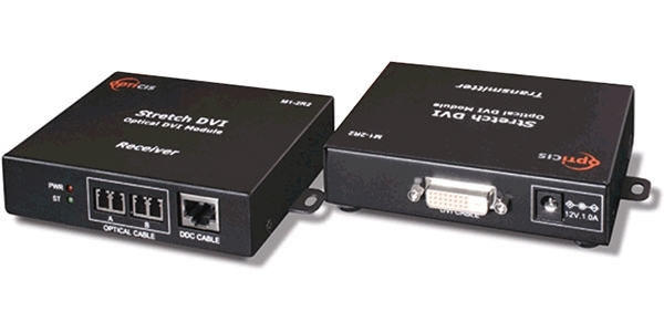 Комплект Opticis M1-2R2-TR устройств для передачи DVI сигнала по оптоволокну и витой паре