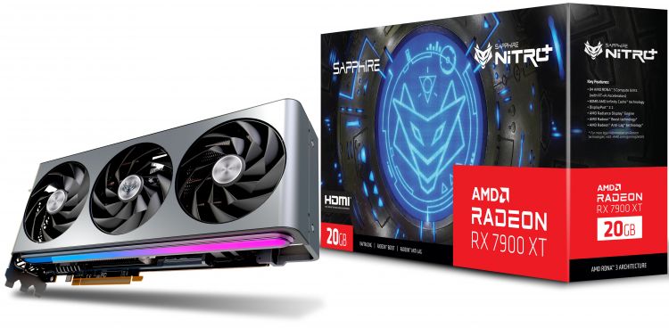 Видеокарта PCI-E Sapphire Radeon RX 7900 XT NITRO+ (11323-01-40G) 20GB GDDR6 320bit 5nm 1500/20000MHz 2*HDMI/2*DP