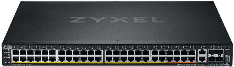 Коммутатор ZYXEL NebulaFlex Pro XGS2220-54FP rack 19, 48xRJ-45: 1G PoE+ (8 из них PoE++), 2xRJ-45: 1/2.5/5/10G PoE++, 4xSFP+, бюджет PoE 960 Вт