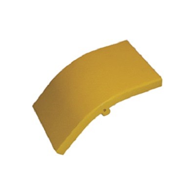 Крышки для лотков  Xcom-Shop Крышка Lanmaster LAN-OT240-EC45C для внешнего изгиба 45° оптического лотка 240 мм, желтая