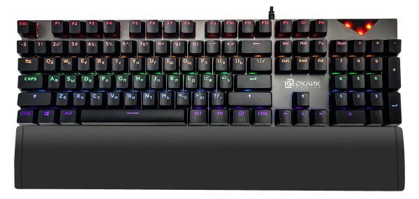   Xcom-Shop Клавиатура Oklick 935G ragnar механическая черный usb multimedia for gamer led (подставка для запястий) (1460068)