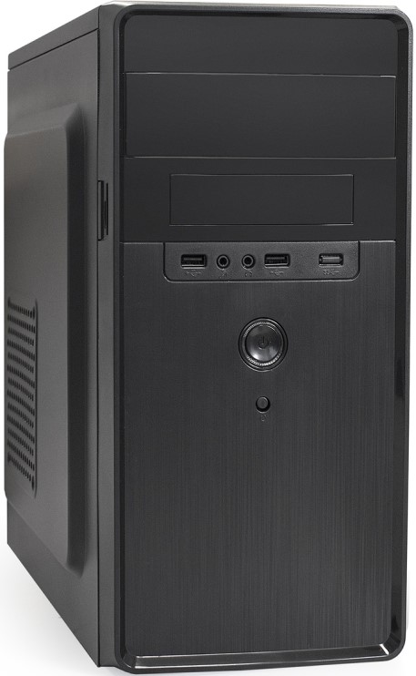 Корпус mATX Exegate BA-309 EX286412RUS без БП, 2*USB, HD аудио, черный