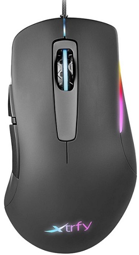  Мышь Xtrfy XG-M1-RGB игровая, чёрная (5 кнопок, OMRON, Pixart 3330, 7200 dpi, RGB подсветка, USB)