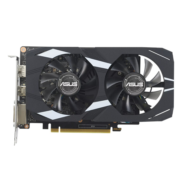 Видеокарта PCI-E 4.0 ASUS Dual GeForce GTX 1650 OC Edition 4GB GDDR6 EVO 128bit, 14nm, 1785/12000MHz, DVI-D, HDMI, DP, ret