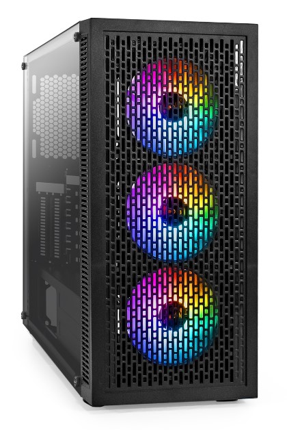 Корпус ATX Exegate EVO-5001A EX295766RUS черный, без БП, окно из закаленного стекла, 2*USB-A, USB 3.2-A, audio