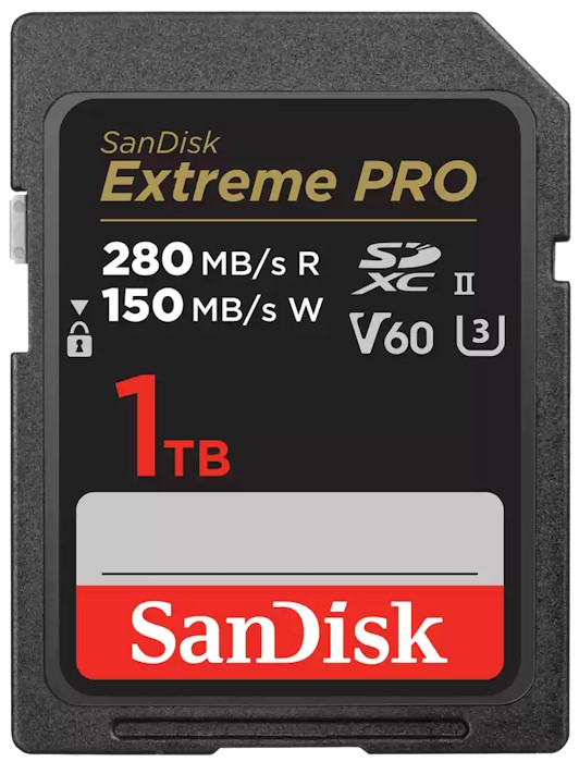  Карта памяти SDXC 1TB SanDisk SDSDXEP-1T00-GN4IN Extreme PRO, UHS-II, C10, U3, V60, 280/150MB/s