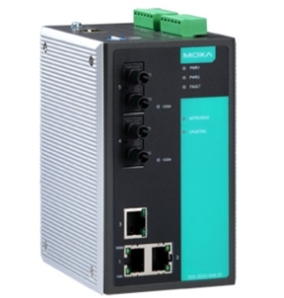 Коммутатор управляемый MOXA EDS-505A-MM-ST 3x10/100 BaseTx ports, 2 multi mode 100 BaseFx ports, ST