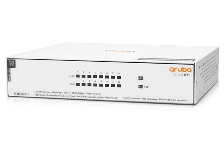 Коммутатор Aruba R8R46A Instant On 1430 8G Class4 PoE 64W Switch