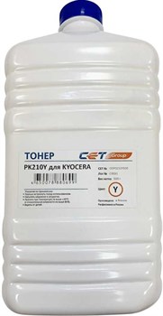 Тонер CET OSP0210Y500 PK210 желтый бутылка 500гр. для принтера Kyocera Ecosys P6230cdn/6235cdn/7040cdn